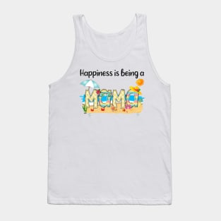 Happiness Is Being A Mama Summer Beach Happy Mother's Day Tank Top